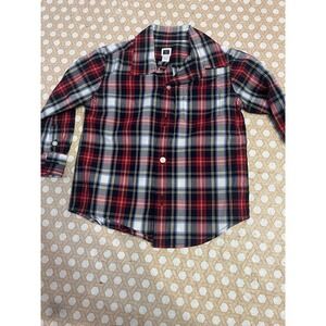 Baby Boys Size 18- 24 Months Janie And Jack Plaid Button Down Dress Shirt